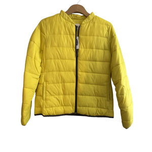 NWT Women’s Old Navy quilted puffer jacket vibrant yellow size XS